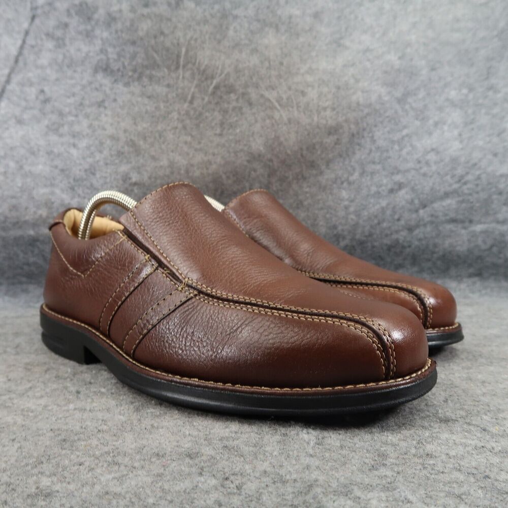 Sandro Moscoloni Shoes Mens 9 Slip On Classic Bike Toe Leather Comfort Flexible